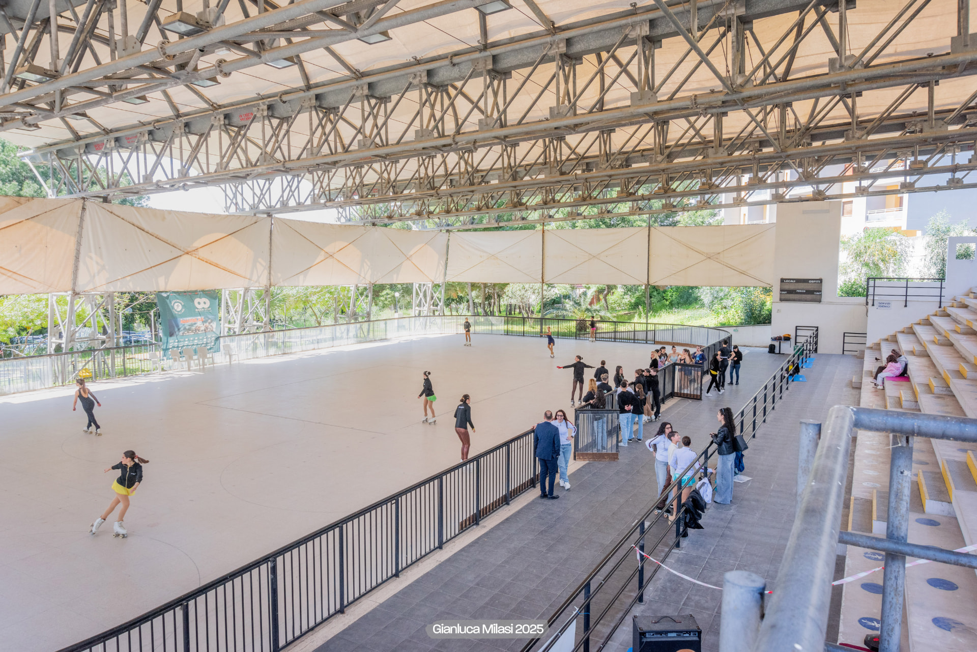 La pista di pattinaggio del Parco Caserta a Reggio Calabria